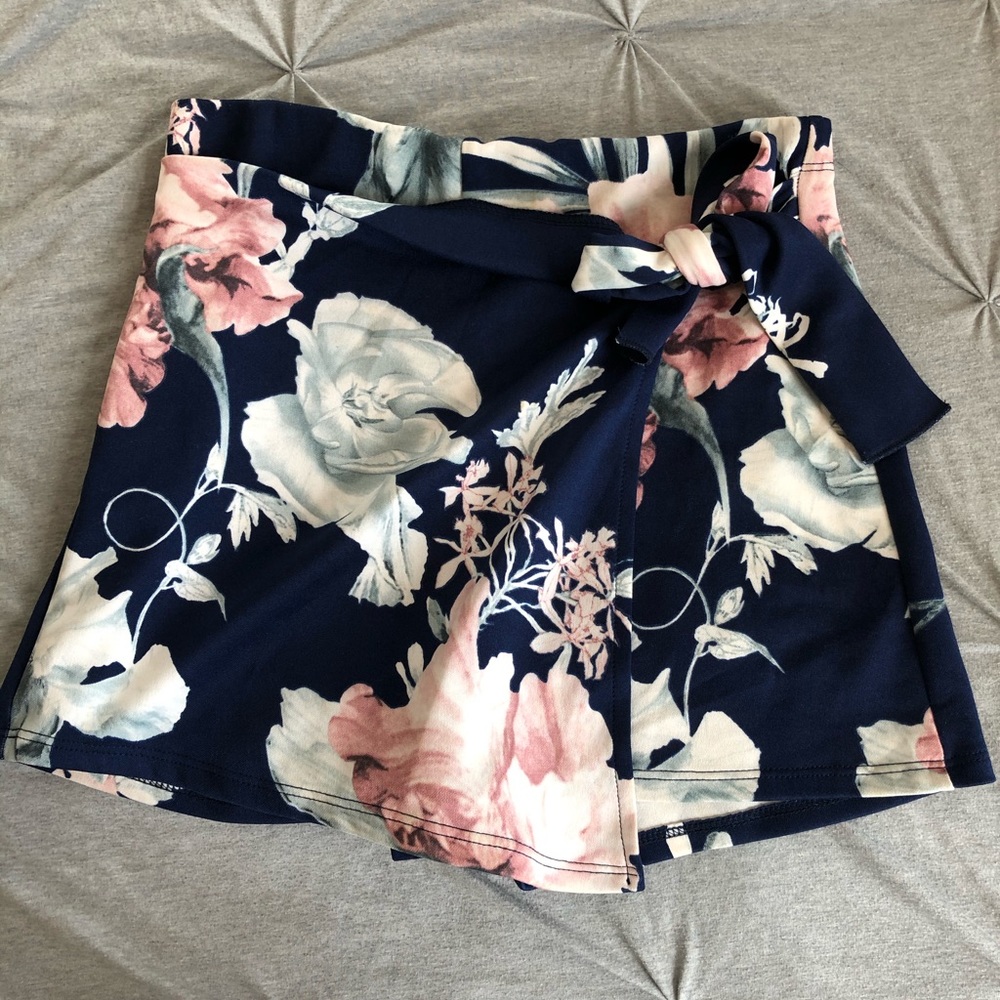 Floral Tie Skort